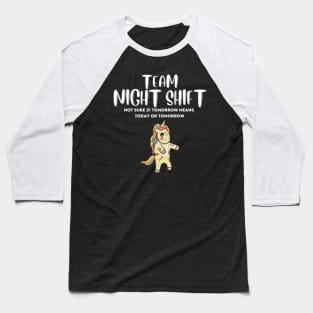 Night Shift Team - Zombie Unicorn! Baseball T-Shirt